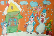 "Семейство снеговичков", Василиса Галичкина, 6 лет