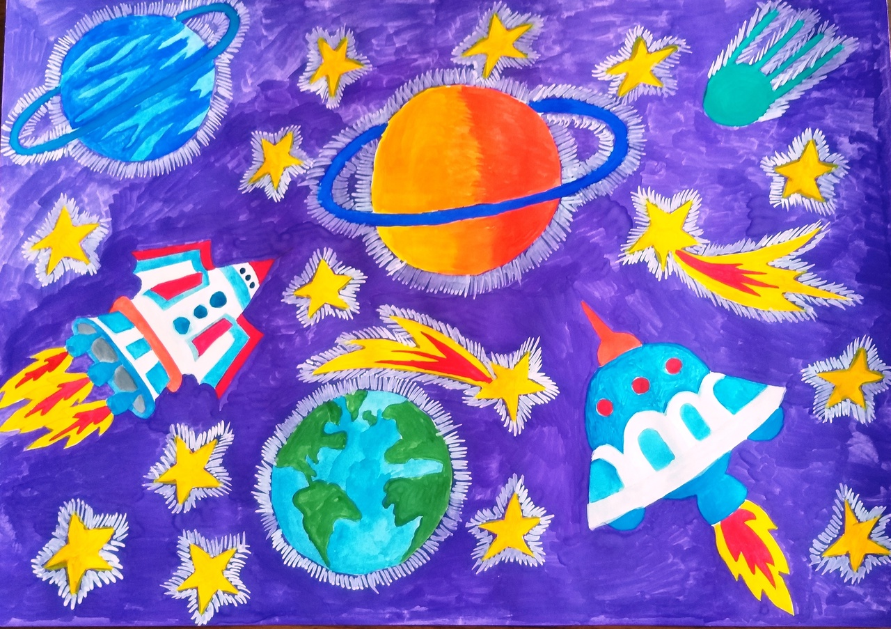 Старшая возрастная категория. Номинация: Бескрайняя Вселенная. Капцова Валерия, г.Семикаракорк,  МБОУ СОШ №3 им.И.А.Левченко. Название работы: Неразгаданный мир