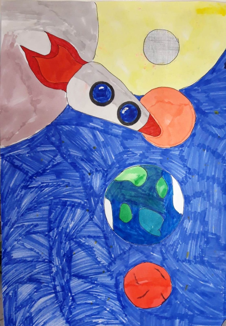 СТАРШАЯ возрастная категория. Номинация "В полёт". Санкт-Петербург, гимназия 159". "Учитель  Дегтярева М.И.