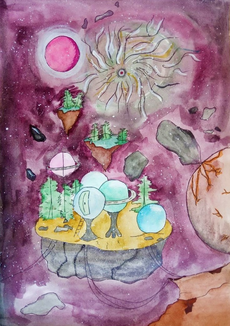 СТАРШАЯ возрастная  категория. Номинация:  «Бескрайняя Вселенная».  Чумичева Лия, пгт.Чупа, Карелия. МБУДО «Лоухский РЦТ». Педагог: Трошкина И.В.  «Космическая станция»