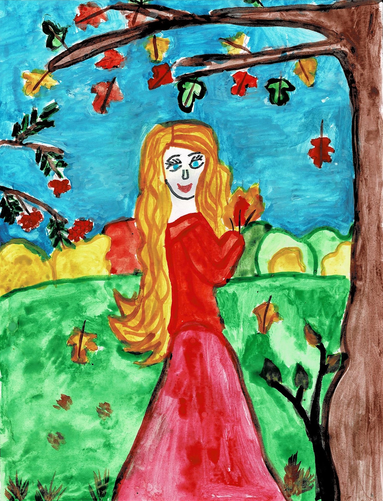 Анастасия Салихова, 7 лет. "Осень-златовласка"