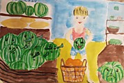 Ольга Шаркова. Сказка "Арбузёнок". Автор рисунка Мария-Кристина Коробицына, 9 лет.