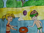 Валиуллина Ралина, 8 лет. Башкортостан, г.Туймазы, "На речке". Руководитель Коробицына Эльвира Фаатовна