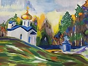 "Церквушка в сосновом лесу". Яцков Богдан, 16 лет. Республика Беларусь, г.Могилёв.