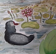 "Лотосы". Алещинина Елизавета, 11 лет. Город Артём Приморского края.