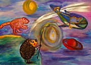 Младшая возрастная категория. Номинация: «Бескрайняя вселенная». Федотова Софья. г.Кингисепп, МБУ ДО «Центр эстетического воспитания и образования детей». Педагог: Федотова В.Ю. «Космическая рыбалка»