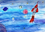 Младшая возрастная категория. Номинация: «В полёт!». Нестерова Виктория. МОУ "Дороховская СОШ" Тверской области. Педагог: Венсяцкая М.А. Название работы: «Космический мир»