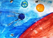 Младшая возрастная категория. Номинация «В полёт!». Николышина Милана, МОУ "Дороховская СОШ" Тверской области.  Педагог: Венсяцкая М.А.  Название работы: «Полёт»