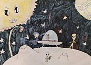 Младшая возрастная категория. Номинация: «Бескрайняя Вселенная». Название работы: «Чужая планета». Солодуха Екатерина. МОУДО «Балабановская ДШИ». Преподаватель: Жукова Т.В.