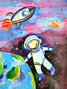 МЛАДШАЯ возрастная категория. Номинация "В полёт". Панкова Ольга, г. Суворов Тульской обл., МБУДО "ДШИ", преподаватель Рулева А,В. "Космический сон"