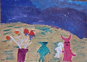 МЛАДШАЯ возрастная категория. Номинация: «Бескрайняя Вселенная».  Николь Курзина. п.Пречистое, МОУ ДМШ. Педагог: Соколова Т.Ю.  "Инопланетяне тоже играют в игрушки"