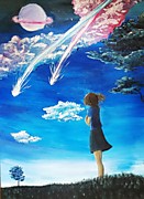 СТАРШАЯ возрастная категория. Номинация "Бескрайняя Вселенная". Соколова Елизавета, г.Суворов Тульской обл., МБУДО "ДШИ". преподаватель Хошпармах О.В. "Звездопад"