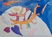 МЛАДШАЯ возрастная категория. Номинация: Бескрайняя Вселенная. Панова Анна. г.Санкт-Петербург, ГБОУ Гимназия №159. Педагог: Порядина И.В. Работа: Жители планеты Сердца